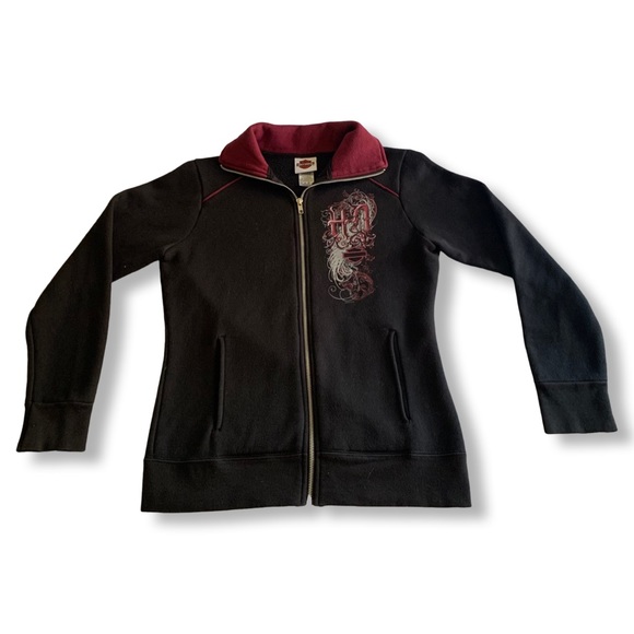 Harley-Davidson Women’s Vintage Zip Front Sweater - Medium - Picture 5 of 6